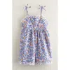 Nordstrom Scalloped Floral Short Romper In Blue