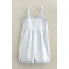 Nordstrom Kids'  Scalloped Floral Short Romper In White