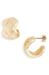 Nordstrom Scalloped Wide Hoop Earrings In Gold