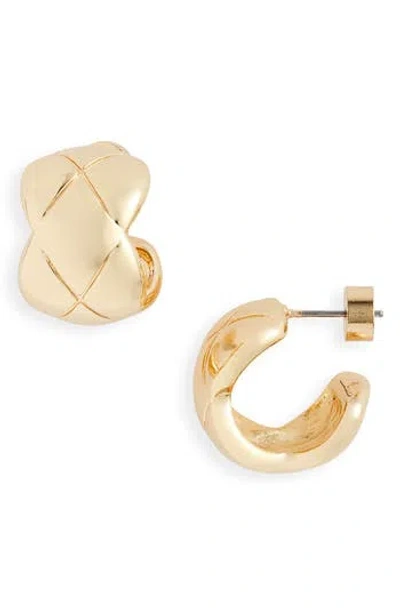Nordstrom Scalloped Wide Hoop Earrings In Gold