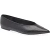 Nordstrom Scarlet Pointed Toe Flat In Black