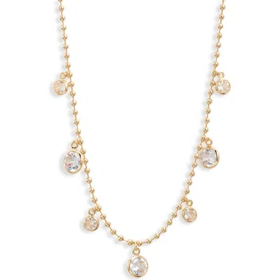 Nordstrom Scattered Bezel Cubic Zirconia Necklace In Gold