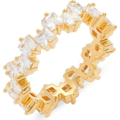 Nordstrom Scattered Cubic Zirconia Eternity Ring In Clear- Gold