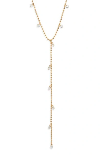 Nordstrom Scattered Cubic Zirconia Y-necklace In Gold