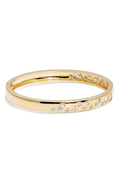 Nordstrom Scattered Mix Cubic Zirconia Bangle In Clear- Gold