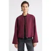 Nordstrom Scuba Knit Bomber Jacket In Red