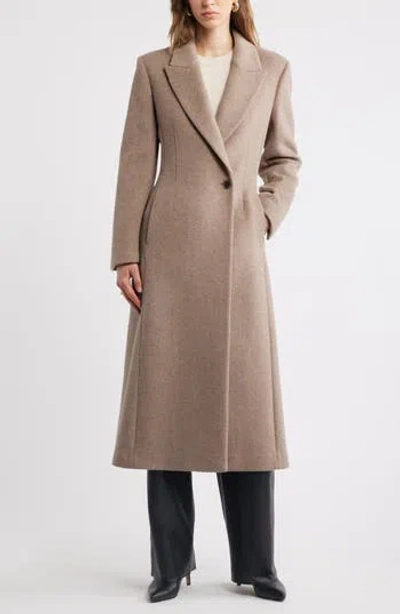 Nordstrom Sculpted Wool & Cashmere Blend Coat In Brown