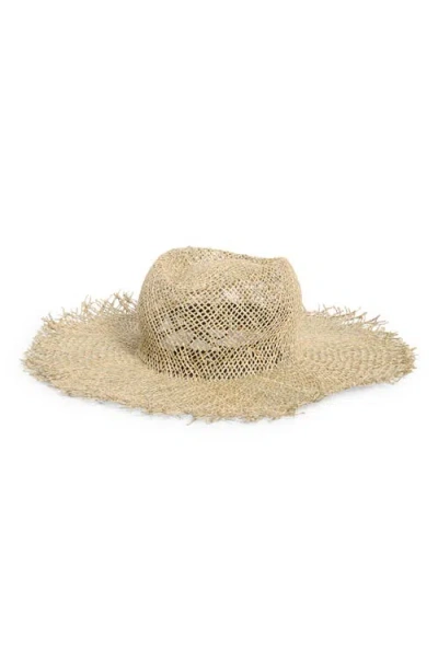 Nordstrom Seagrass Raw Edge Straw Hat In Gold