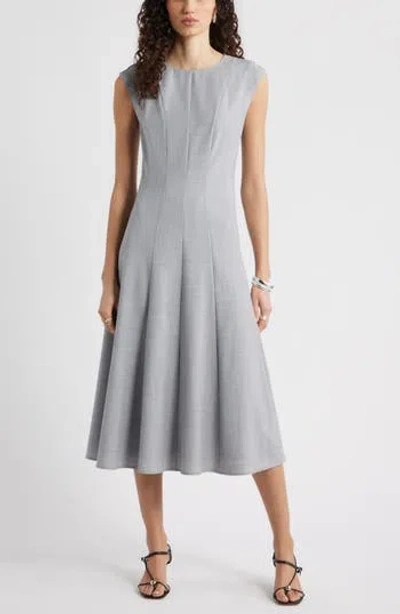 Nordstrom Seamed Wool Blend Midi Dress In Purple