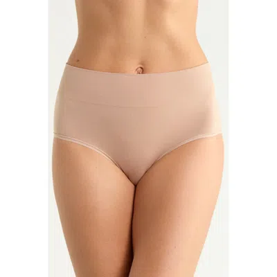 Nordstrom Seamless 3-pack Briefs In Tan Warm