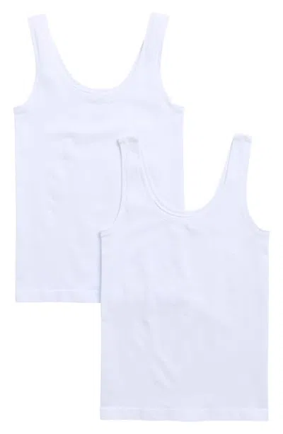 Nordstrom Seamless Assorted 2-pack Layering Tanks In Blue
