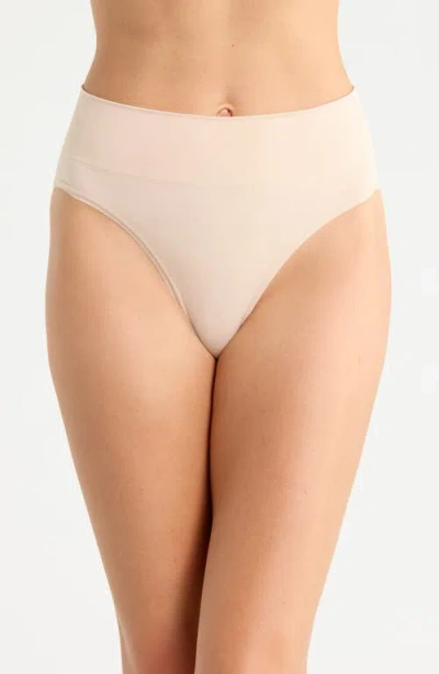Nordstrom Seamless Hi-cut Briefs In Neutral