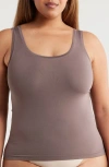Nordstrom Seamless Layering Tank In Brown