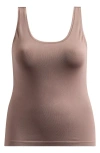 Nordstrom Seamless Layering Tank In Brown