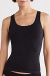 Nordstrom Seamless Layering Tank In Black