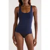 Nordstrom Seamless Layering Tank In Blue