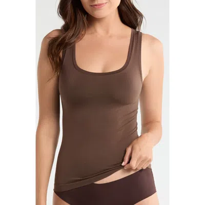Nordstrom Seamless Layering Tank In Brown