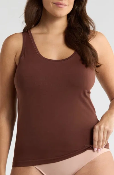 Nordstrom Seamless Layering Tank In Brown