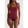Nordstrom Seamless Layering Tank In Brown