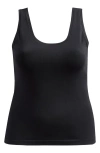 Nordstrom Seamless Smoothing Tank In Black