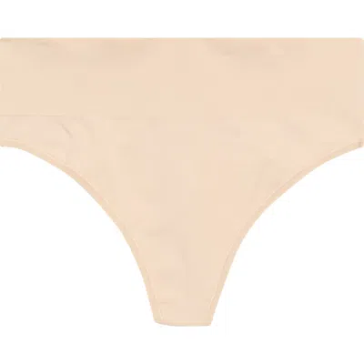 Nordstrom Seamless Thong In Neutral
