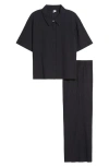Nordstrom Seersucker Pajamas In Black