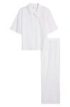 Nordstrom Seersucker Pajamas In White