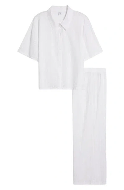 Nordstrom Seersucker Pajamas In White