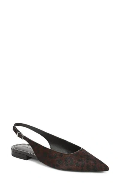 Nordstrom Selina Leather Slingback Flat In Brown