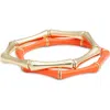 Nordstrom Set Of 2 Bamboo Link Stretch Bracelets