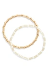 Nordstrom Set Of 2 Beaded Stretch Bracelets