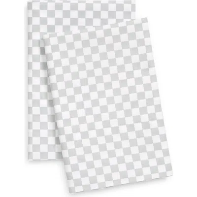 Nordstrom Set Of 2 Checkerboard Cotton Percale Pillowcases In Blue