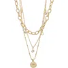 Nordstrom Set Of 2 Crystal Charm Layered Necklaces