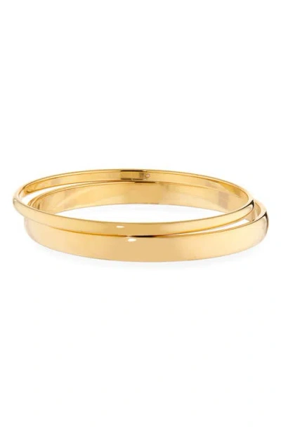 Nordstrom Set Of 2 Demi Fine Bangle Bracelets In Gold