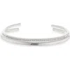 Nordstrom Set Of 2 Demi Fine Cubic Zirconia Cuff Bracelets In Silver