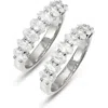 Nordstrom Set Of 2 Oval Cubic Zirconia Bands In Clear- Silver