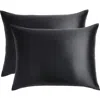 Nordstrom Set Of 2 Silk Pillowcases In Black