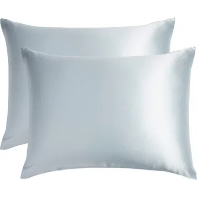 Nordstrom Set Of 2 Silk Pillowcases In Blue