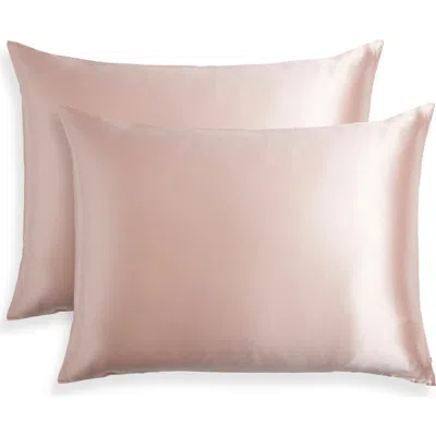 Nordstrom Set Of 2 Silk Pillowcases In Pink
