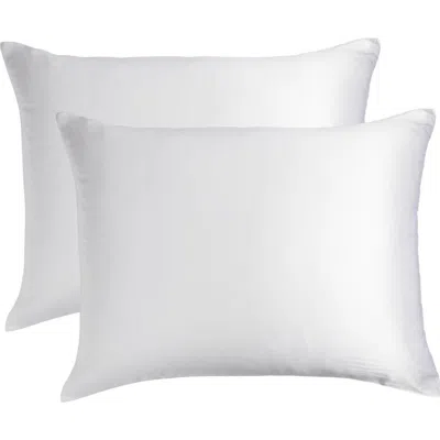 Nordstrom Set Of 2 Silk Pillowcases In White