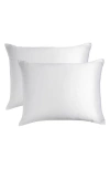 Nordstrom Set Of 2 Silk Pillowcases In White