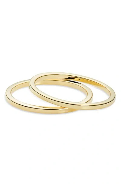 Nordstrom Set Of 2 Square Edge Bangles In Gold