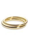 Nordstrom Set Of 2 Tubular Bangles In Gold