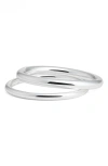 Nordstrom Set Of 2 Tubular Bangles In Silver
