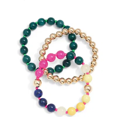 Nordstrom Set Of 3 Beaded Bracelet In Multi