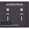 Nordstrom Set Of 3 Cubic Zirconia Geometric Stud Earrings In Metallic