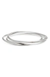 Nordstrom Set Of 3 Knife Edge Bangles In Metallic