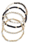 Nordstrom Set Of 4 Beaded Stretch Bracelets