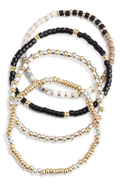 Nordstrom Set Of 4 Beaded Stretch Bracelets