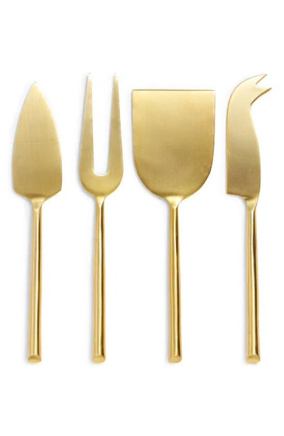 Nordstrom Set Of 4 Cheese Knives In Gold
